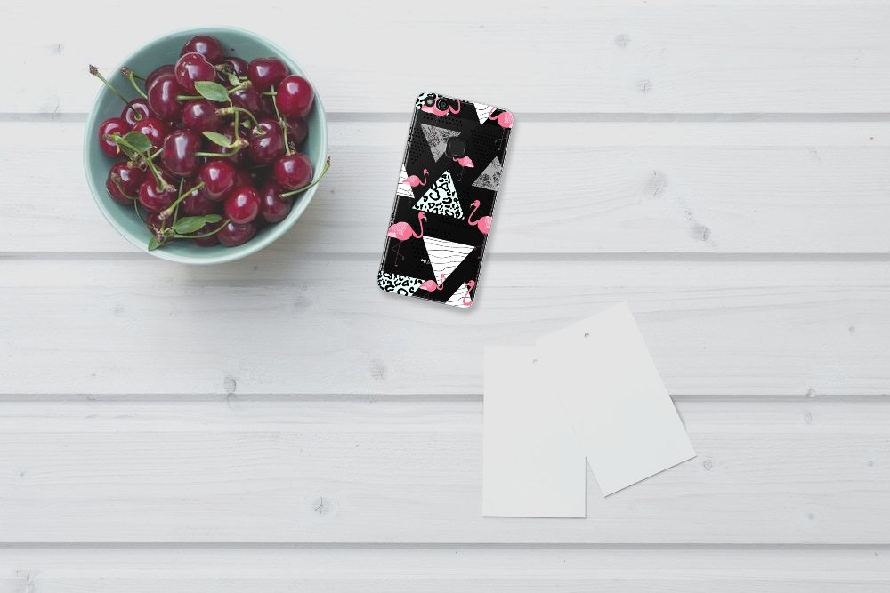 Huawei P10 Lite TPU Hoesje Flamingo Triangle