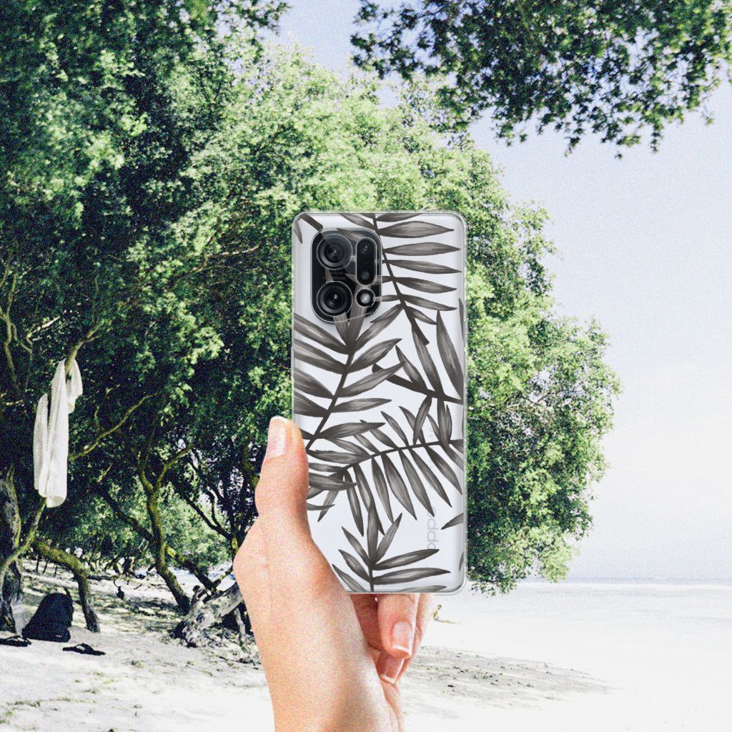 OPPO Find X5 TPU Case Leaves Grey B2C Telecom
