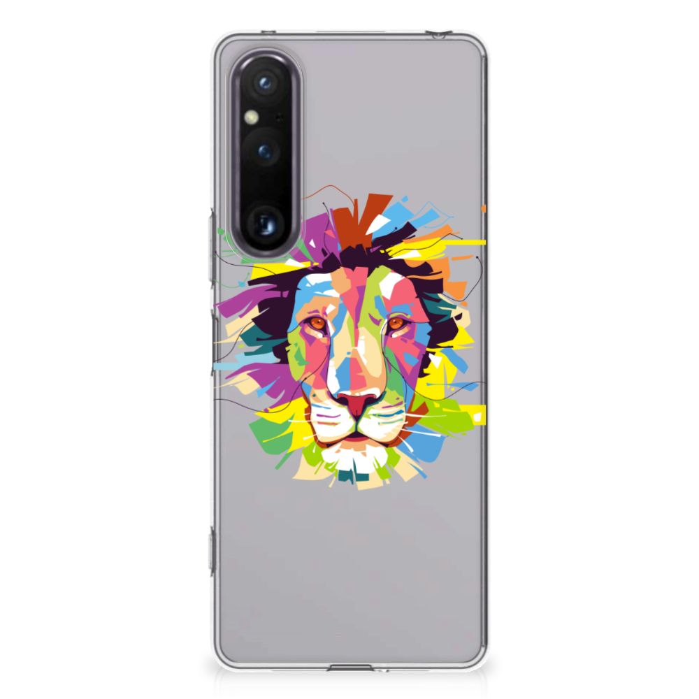 Sony Xperia 1 V Telefoonhoesje met Naam Lion Color