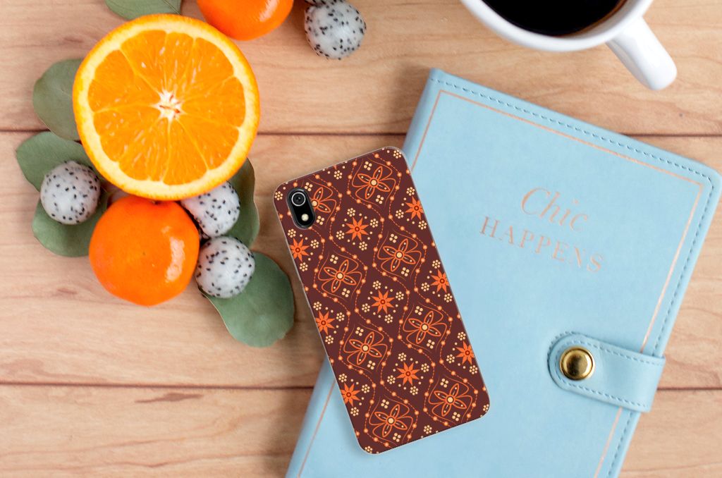 Xiaomi Redmi 7A TPU bumper Batik Brown