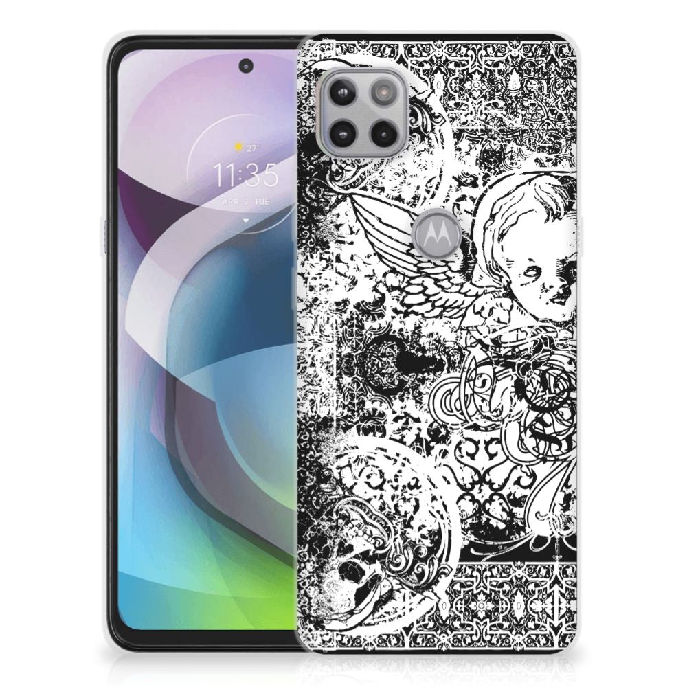 Silicone Back Case Motorola Moto G 5G Skulls Angel B2C Telecom