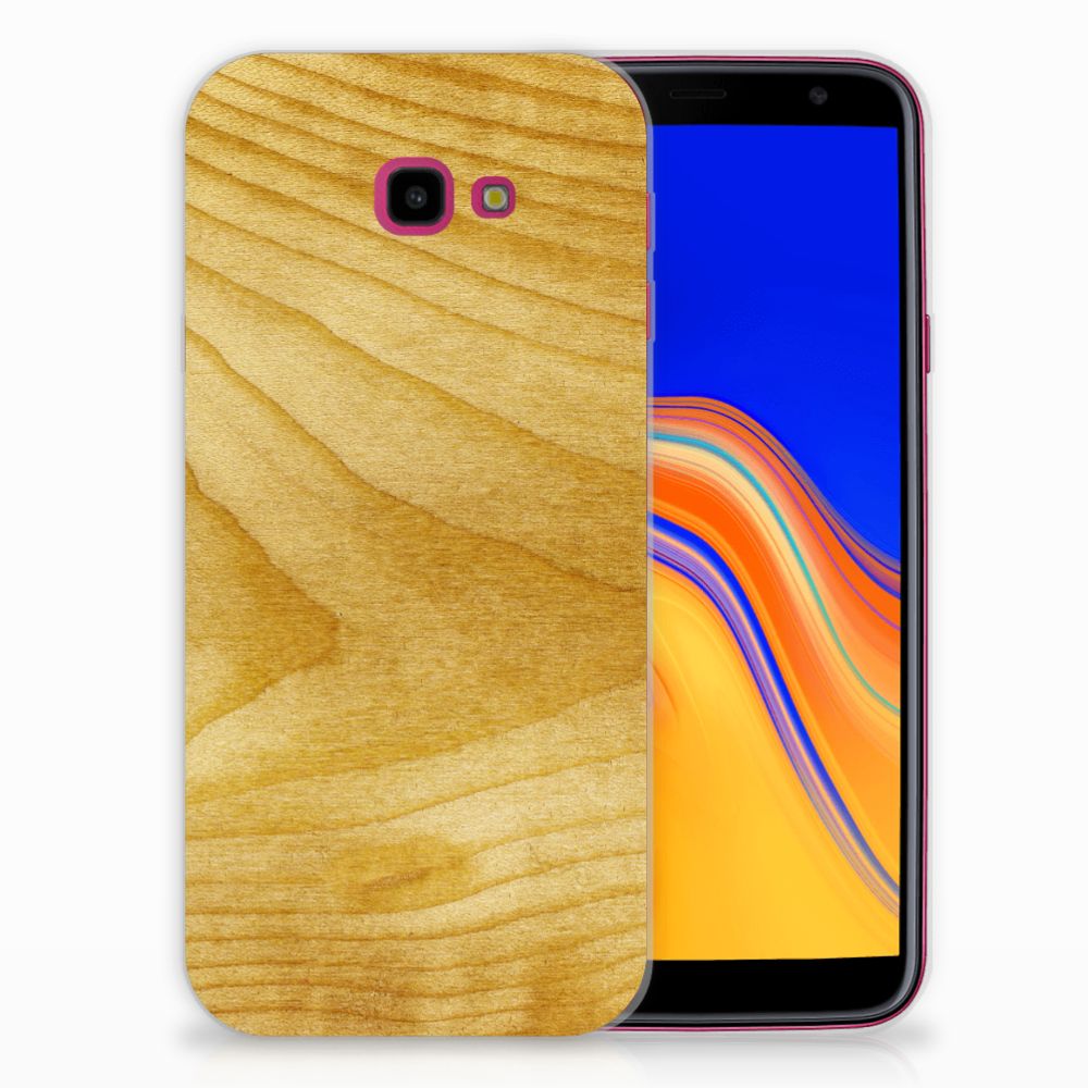 Samsung Galaxy J4 Plus (2018) Bumper Hoesje Licht Hout