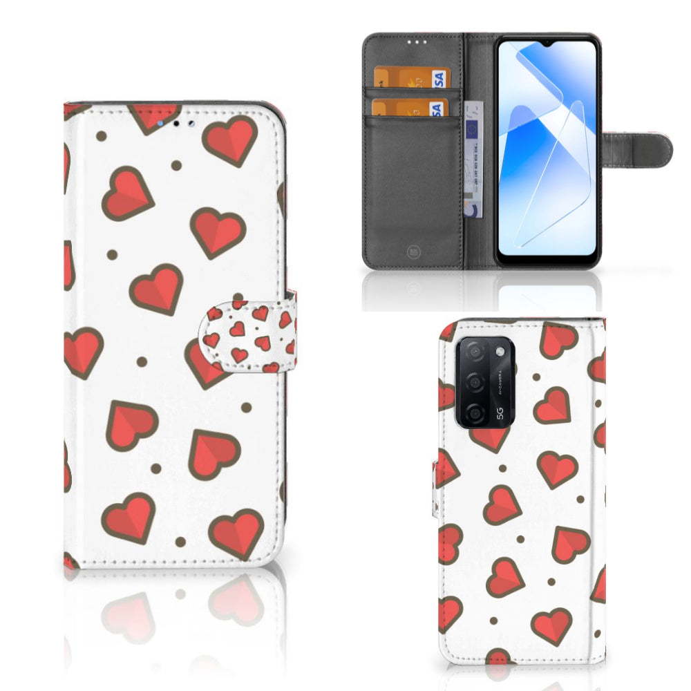 OPPO A16/A16s/A54s Telefoon Hoesje Hearts