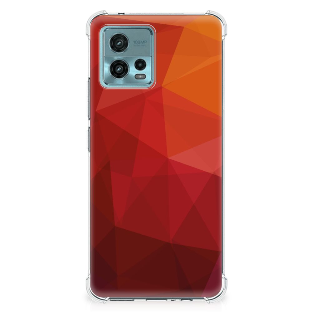 Shockproof Case voor otorola Moto G72 Polygon Red