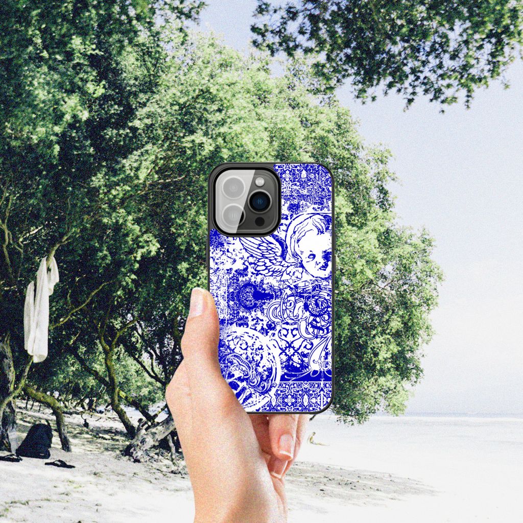 Telefoonhoesje iPhone 13 Pro Angel Skull Blauw B2C Telecom