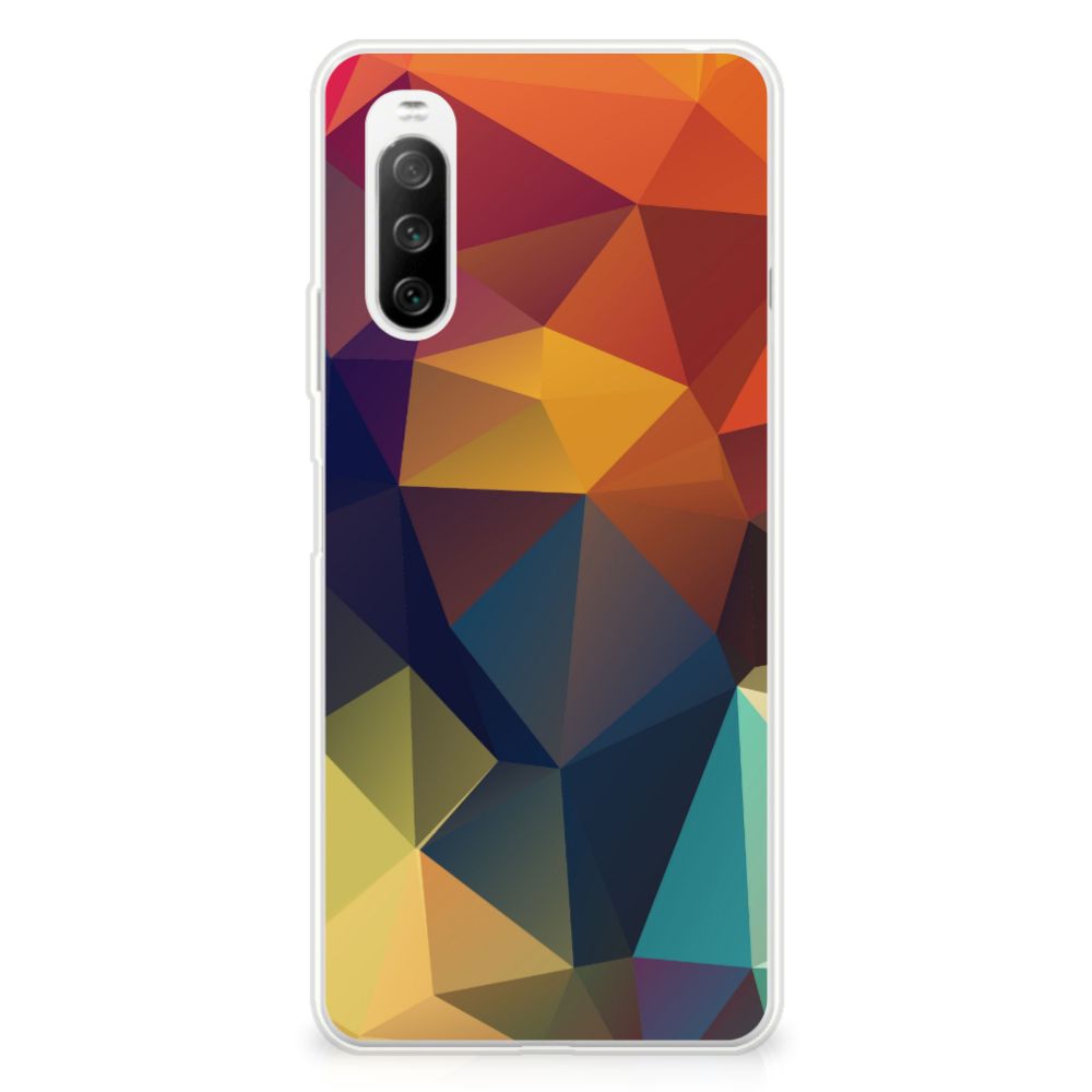 Sony Xperia 10 III TPU Hoesje Polygon Color