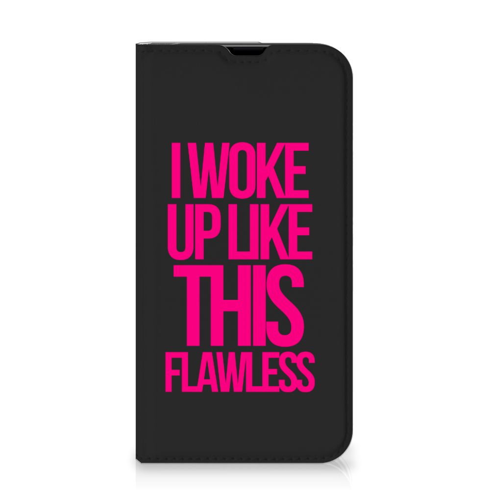 iPhone 13 Pro Hoesje met tekst Woke Up - Origineel Cadeau Zelf Maken