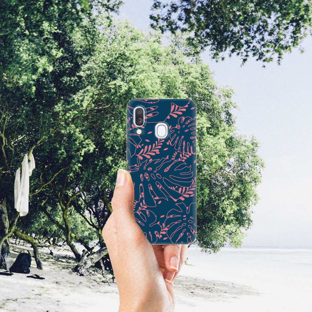 Samsung Galaxy A40 TPU Case Palm Leaves