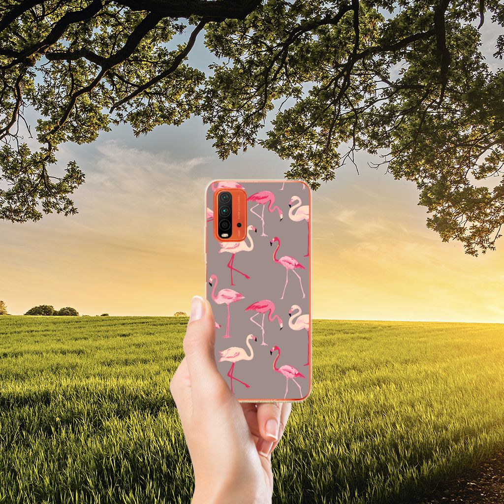 Xiaomi Poco M3 TPU Hoesje Flamingo