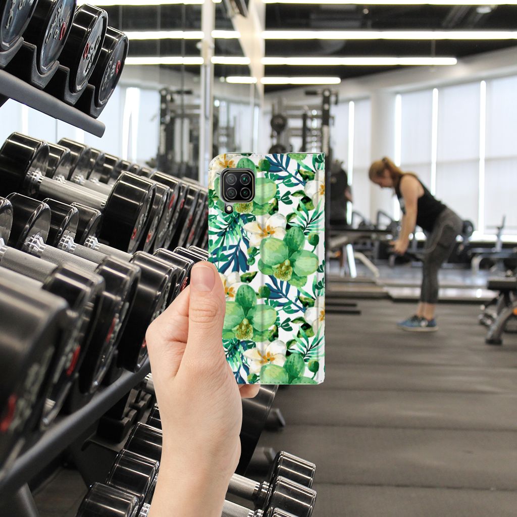 Huawei P40 Lite Smart Cover Orchidee Groen - B2C Telecom