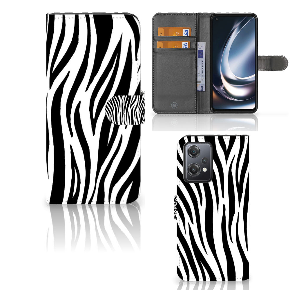 OnePlus Nord CE 2 Lite Telefoonhoesje met Pasjes Zebra