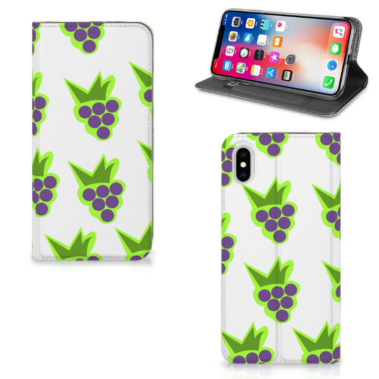 Apple iPhone Xs Max Flip Style Cover Druiven