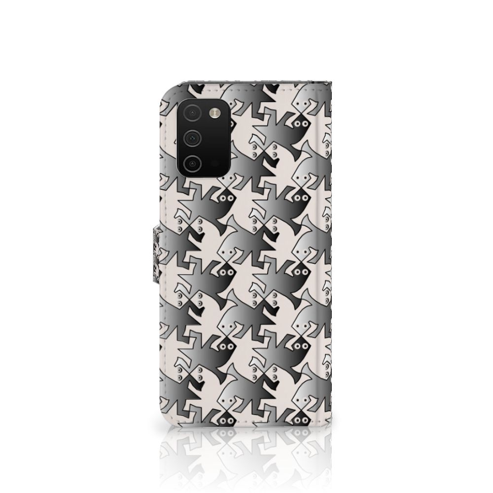 Samsung Galaxy A03s Telefoonhoesje met Pasjes Salamander Grey