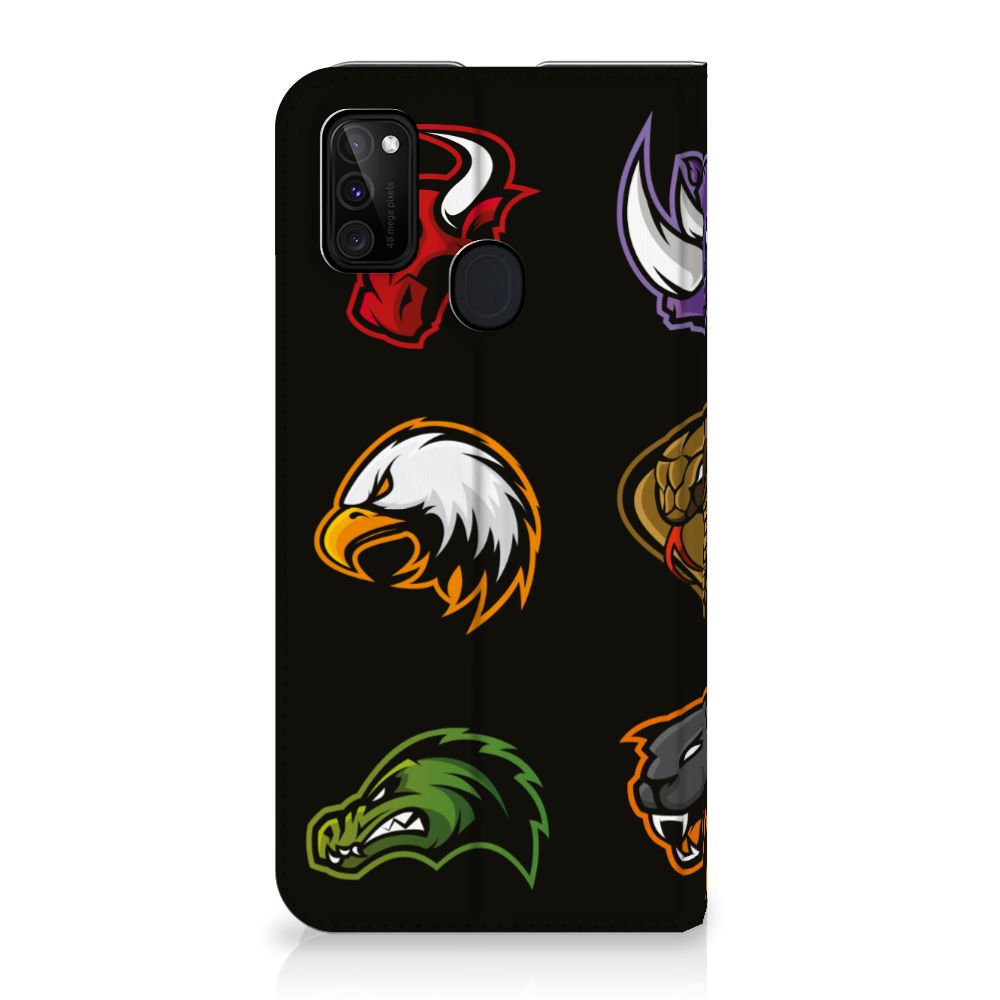 Samsung Galaxy M30s | M21 Magnet Case Cartoon with various animal logos and designs.