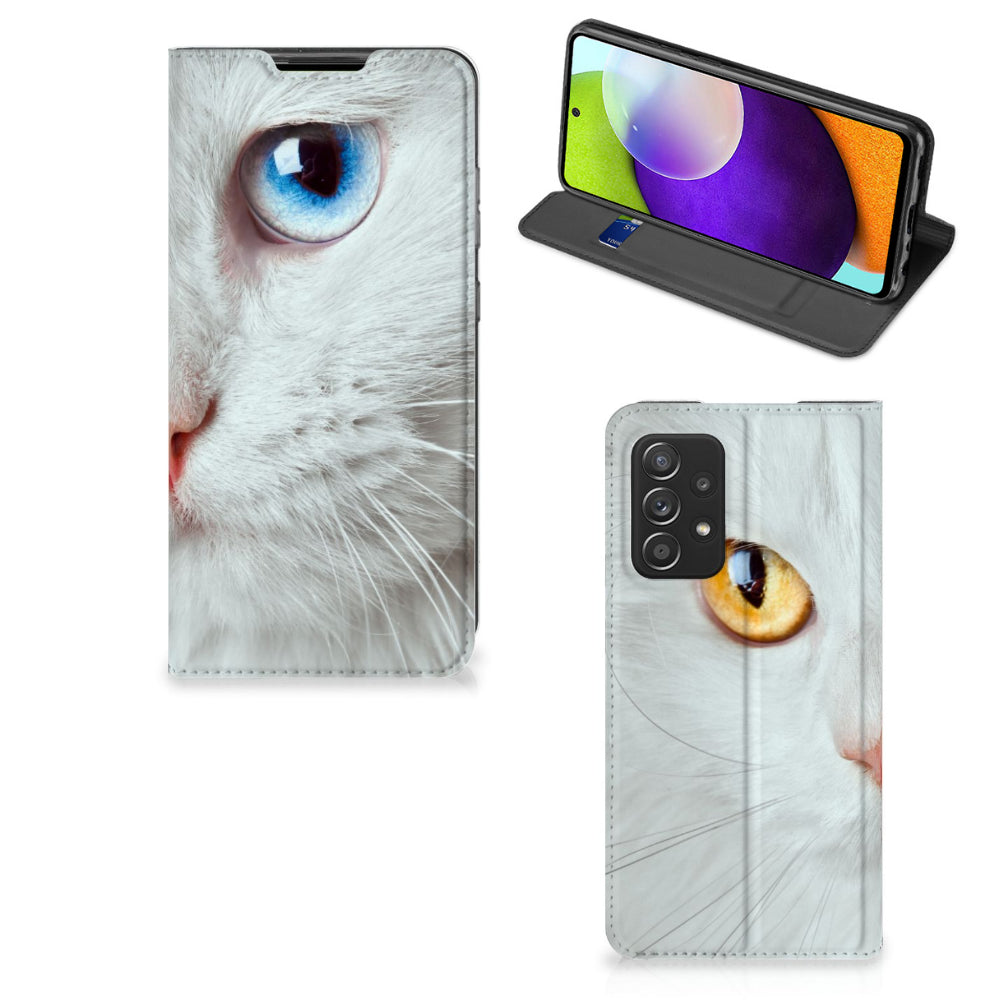 Samsung Galaxy A52 Hoesje maken Witte Kat