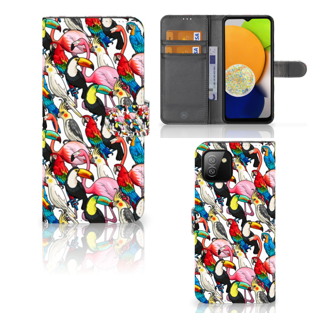 Samsung Galaxy A03 Telefoonhoesje met Pasjes Birds