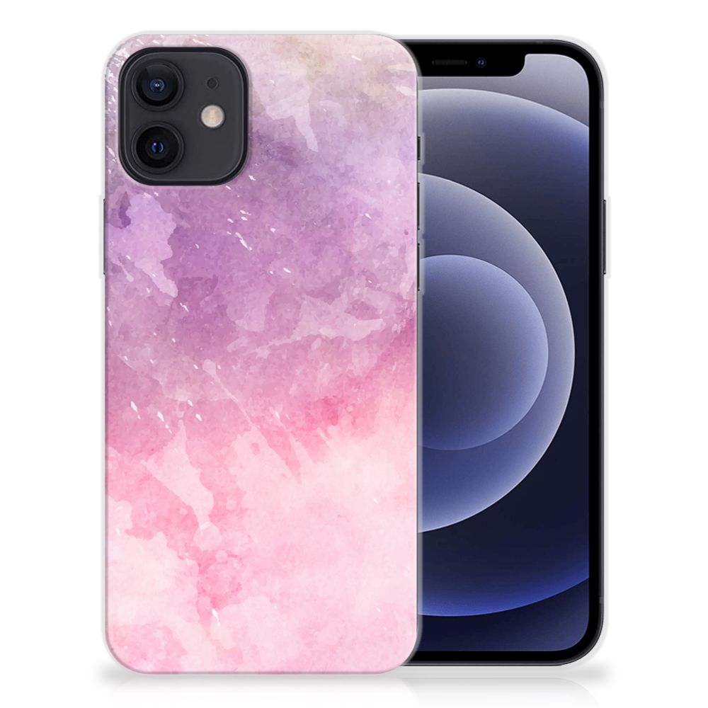 Hoesje maken iPhone 12 | 12 Pro (6.1") Pink Purple Paint