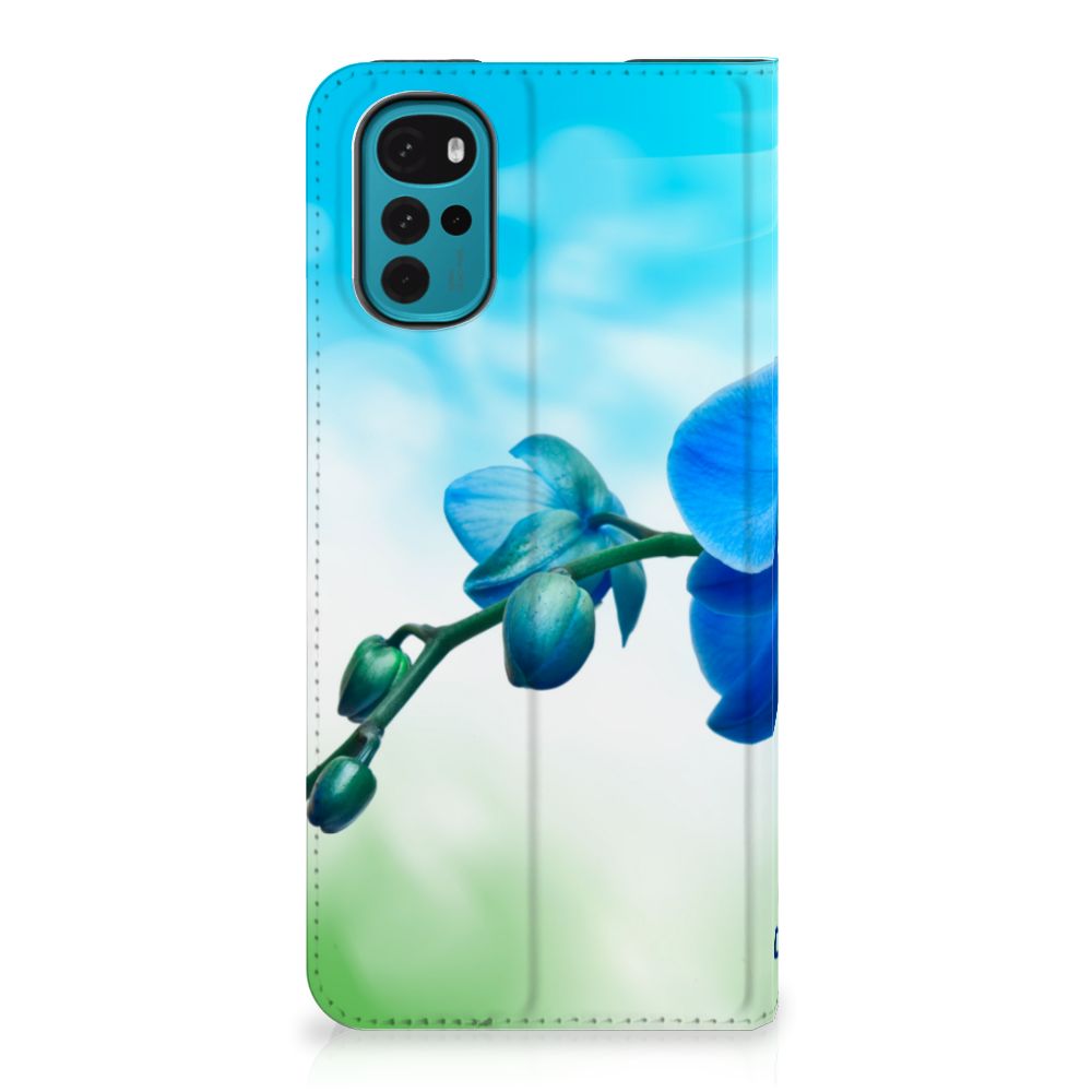 Motorola Moto G22 Smart Cover Orchidee Blauw - Cadeau voor je Moeder - B2C Telecom