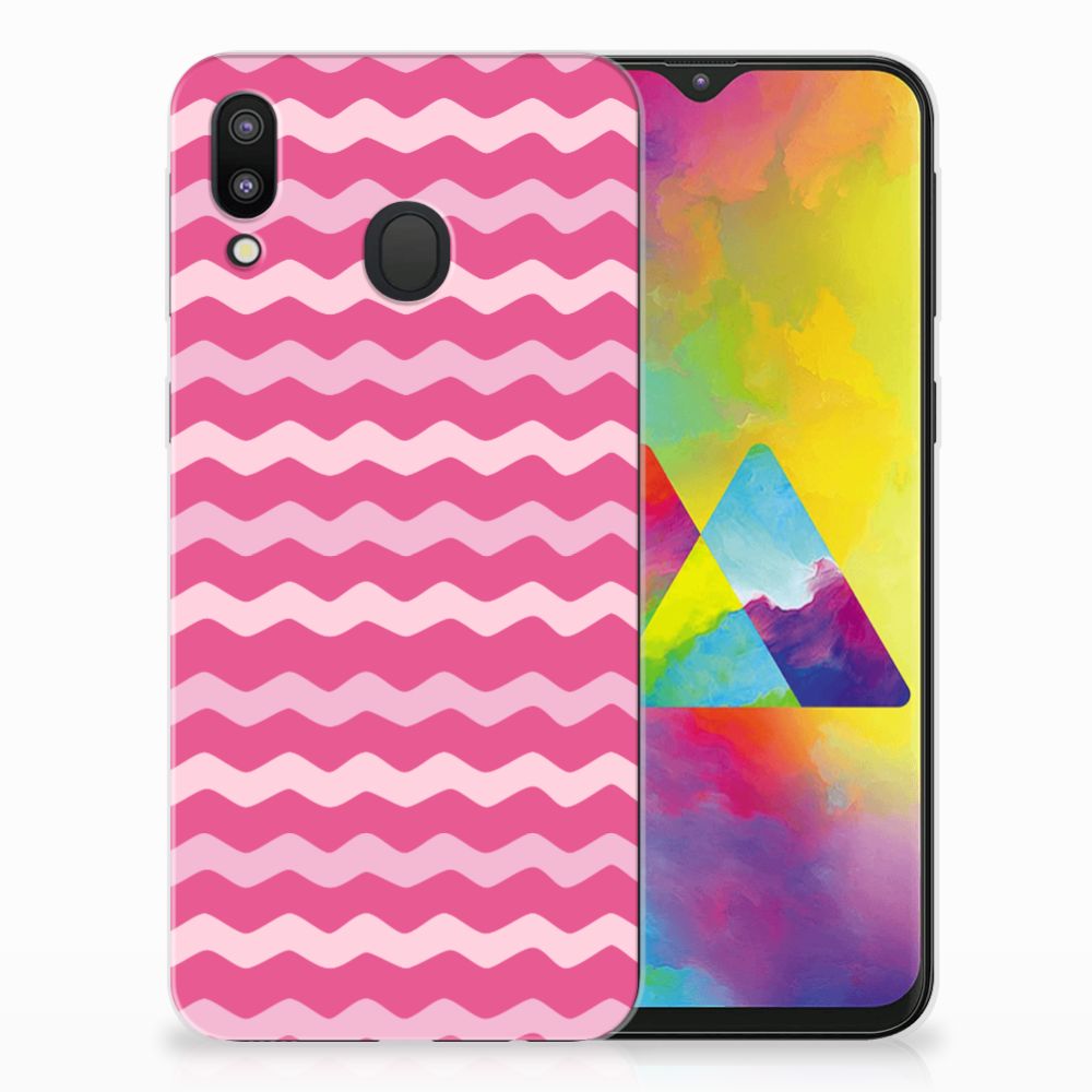 Samsung Galaxy M20 (Power) TPU bumper Waves Pink
