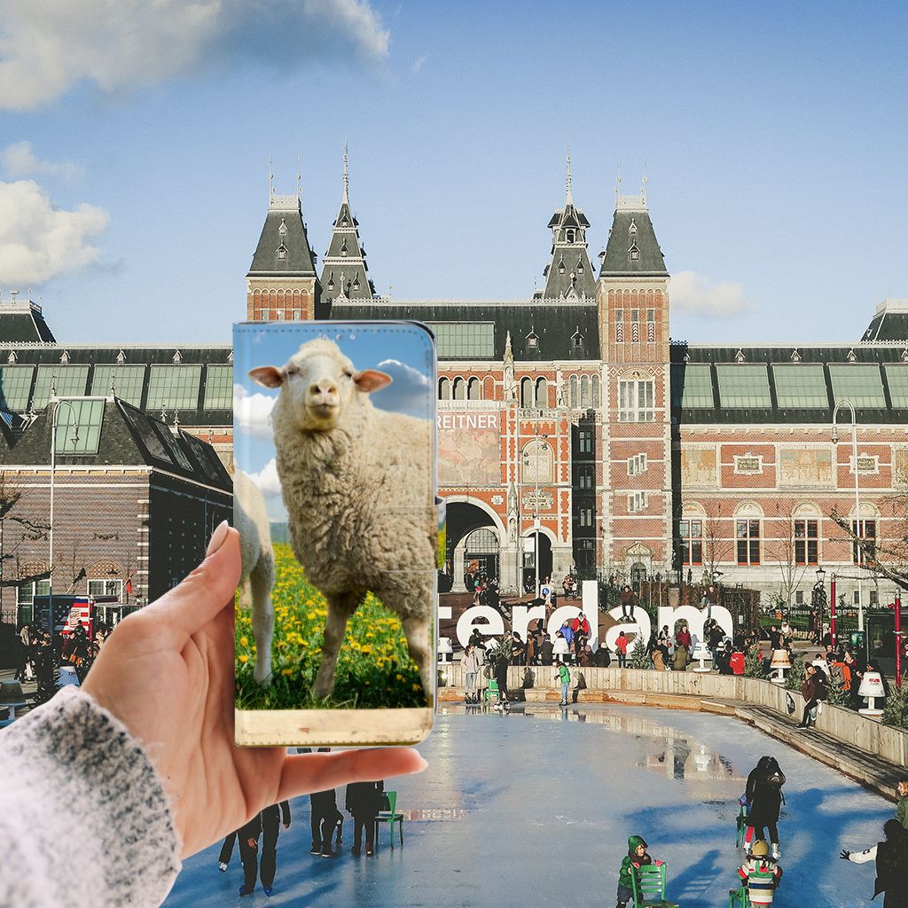 Samsung Galaxy S20 Ultra Telefoonhoesje met Pasjes Schaap en Lammetje