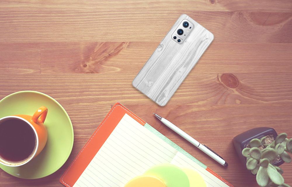 OnePlus 9 Pro Bumper Hoesje White Wood