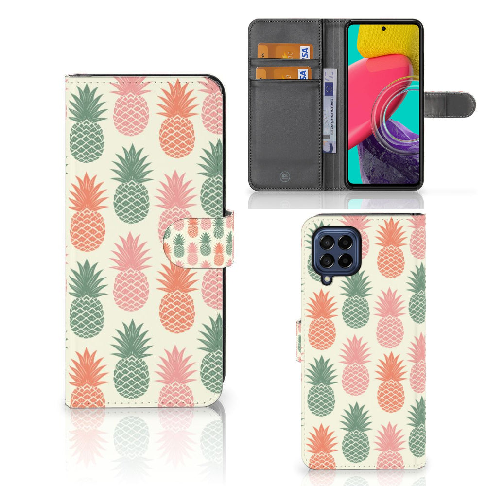 Samsung Galaxy M53 Book Cover Ananas