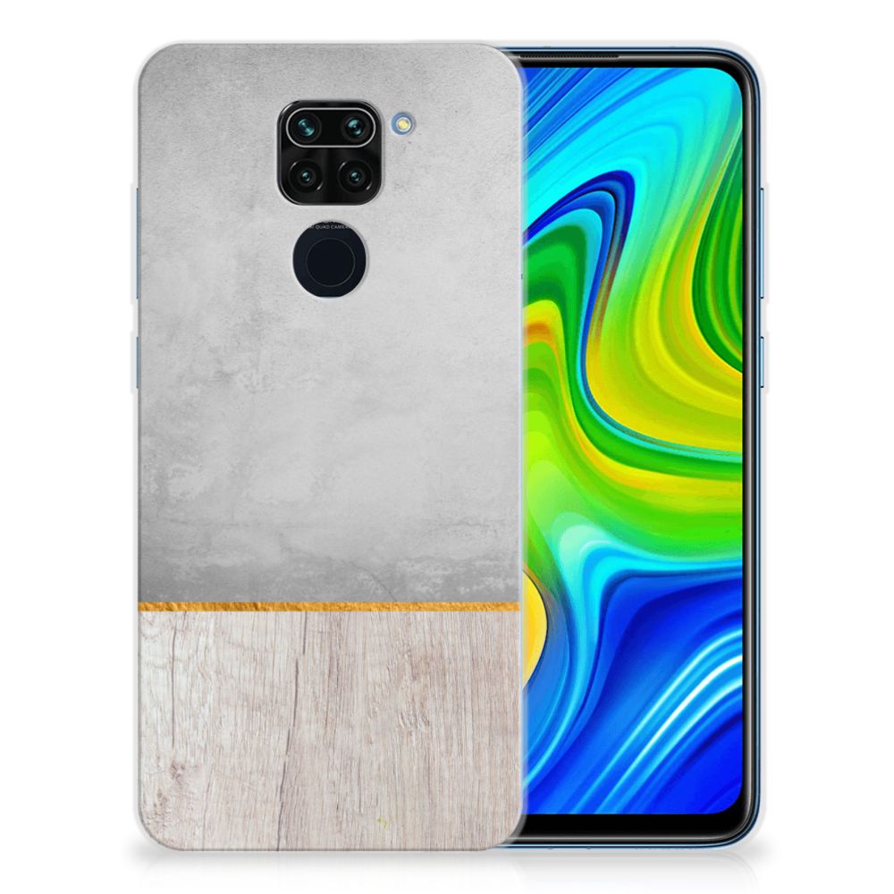 Xiaomi Redmi Note9 Bumper Hoesje Wood Concrete B2C Telecom