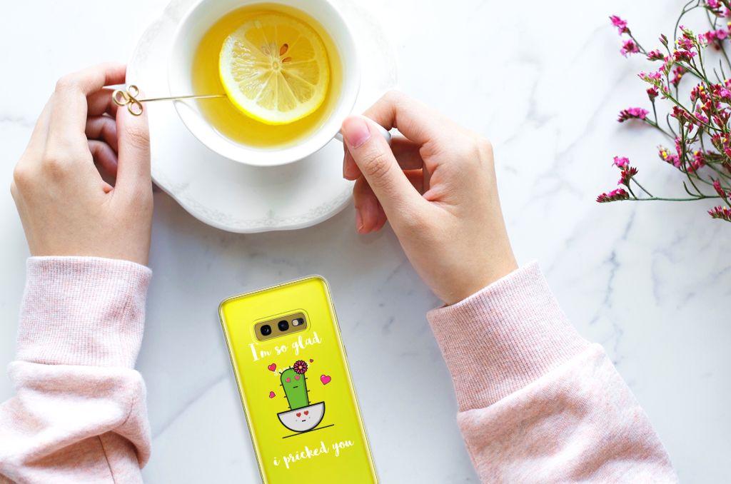 Samsung Galaxy S10e Telefoonhoesje met Naam Cactus Glad