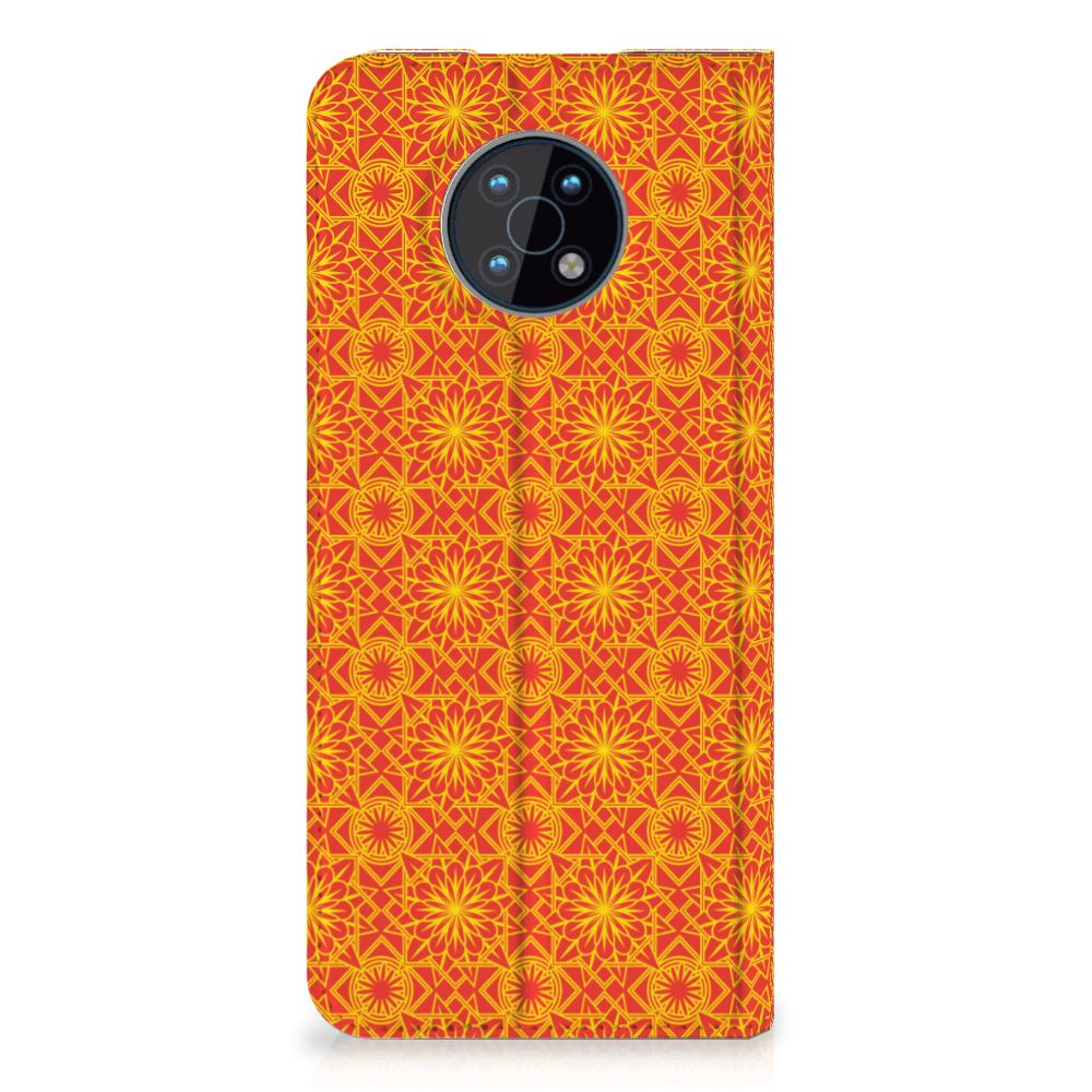 Nokia G50 Hoesje met Magneet Batik Oranje - B2C Telecom