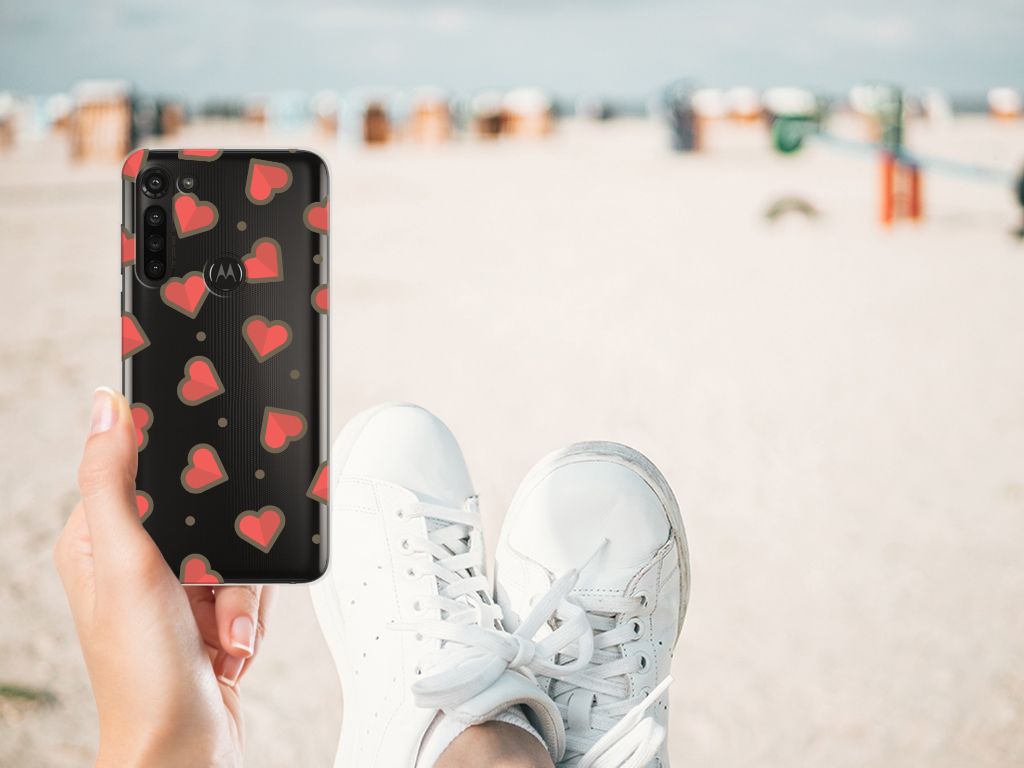 Motorola Moto G8 Power TPU bumper Hearts B2C Telecom