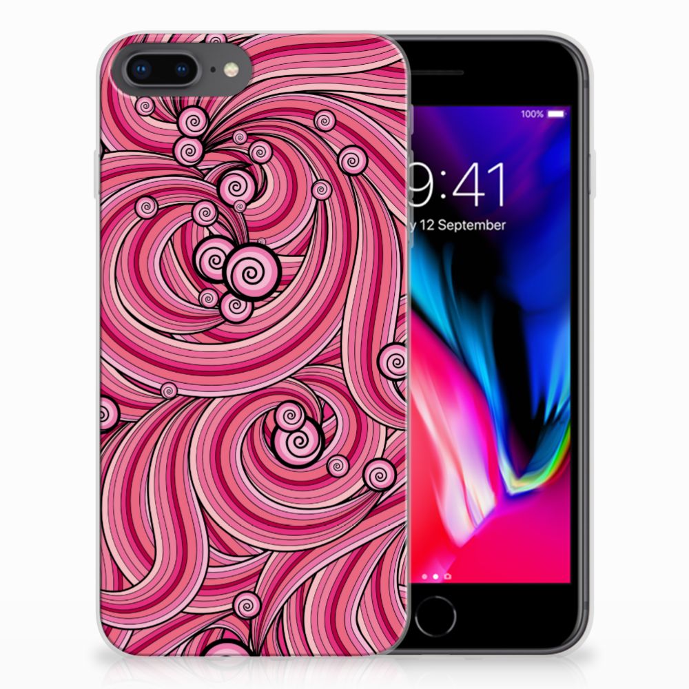 Apple iPhone 7 Plus | 8 Plus Hoesje maken Swirl Pink