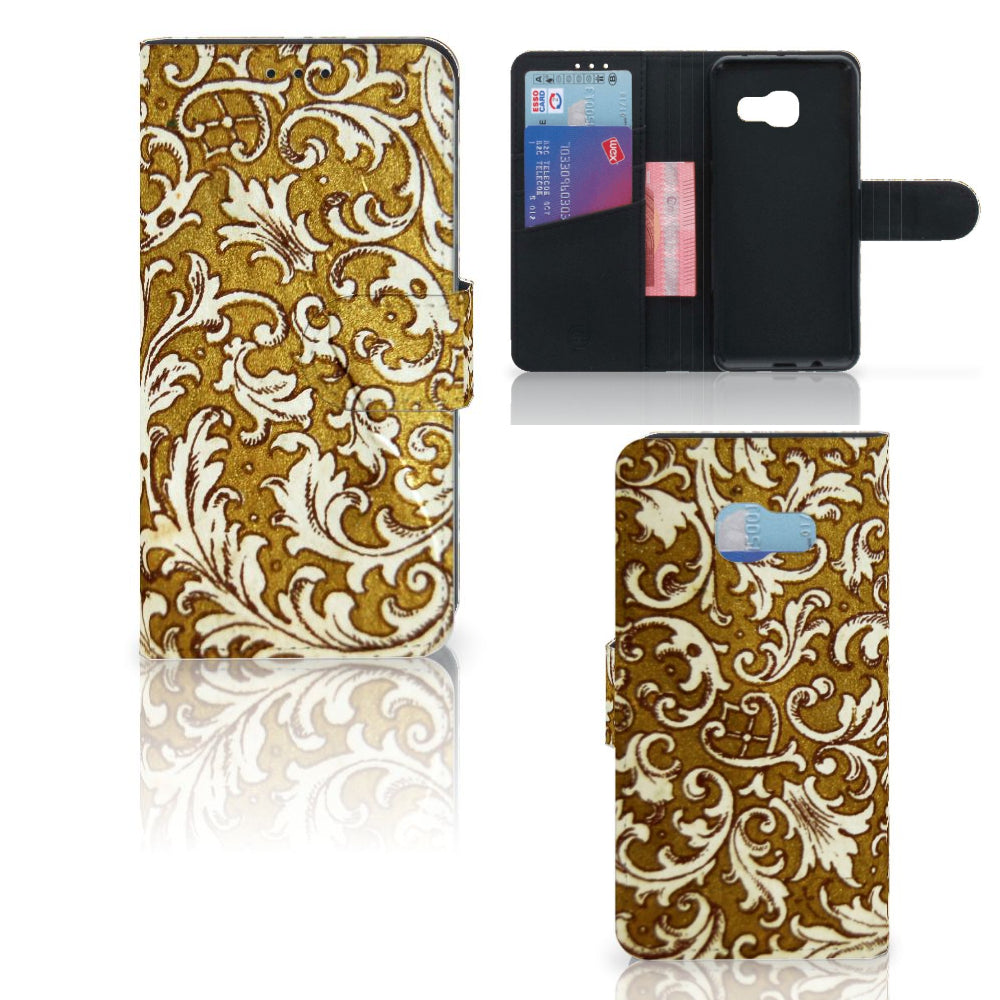 Wallet Case Samsung Galaxy A3 2017 Barok Goud