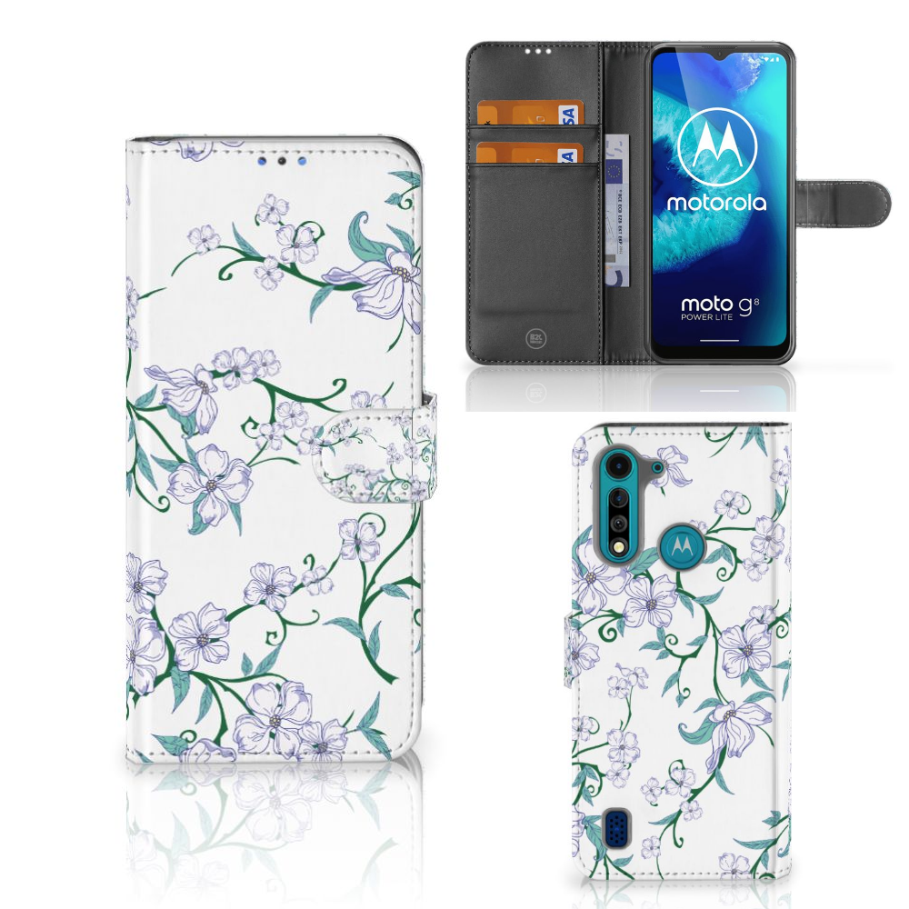Motorola G8 Power Lite Uniek Hoesje Blossom White