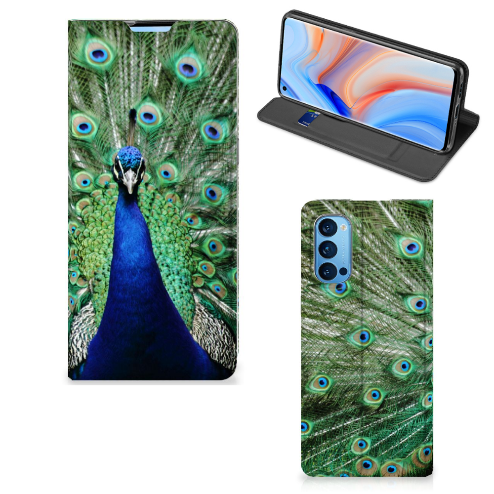 OPPO Reno4 Pro 5G Hoesje maken Pauw - B2C Telecom