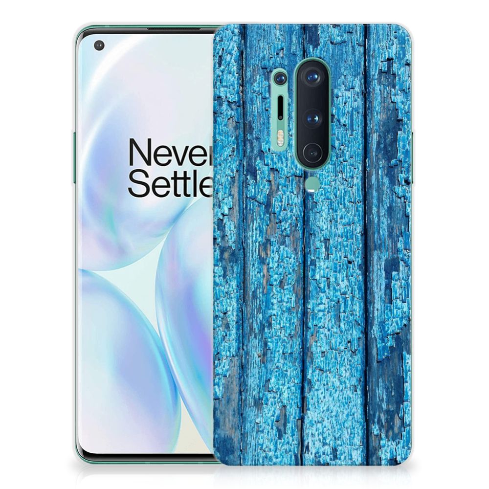 OnePlus 8 Pro Bumper Hoesje Wood Blue