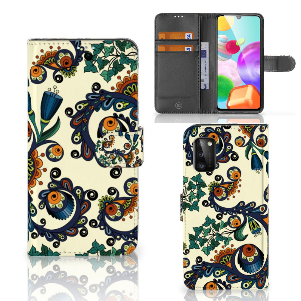 Wallet Case Samsung Galaxy A41 Barok Flower