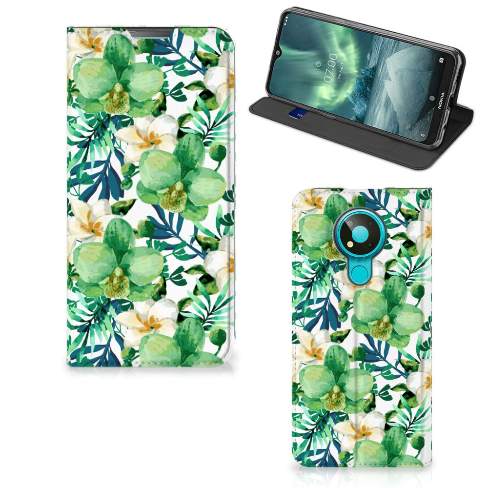 Nokia 3.4 Smart Cover Orchidee Groen