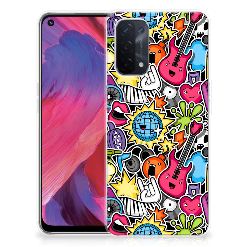 OPPO A74 5G | A54 5G Silicone Back Cover Punk Rock