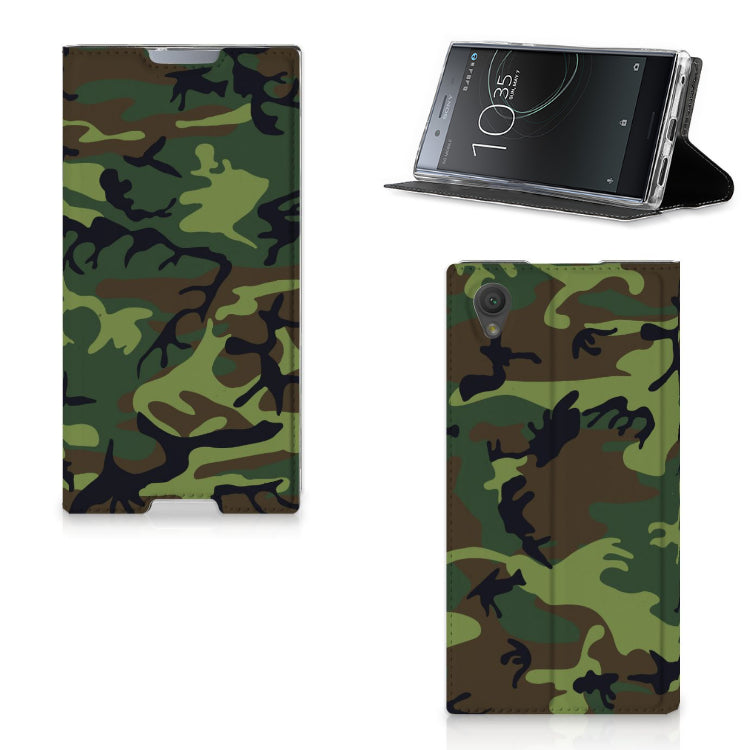 Sony Xperia L1 Hoesje met Magneet Army Dark