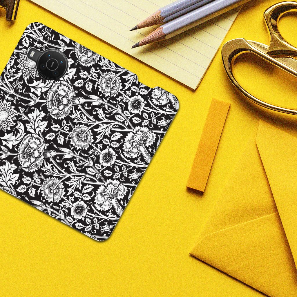 Nokia X20 | X10 Smart Cover Black Flowers - B2C Telecom