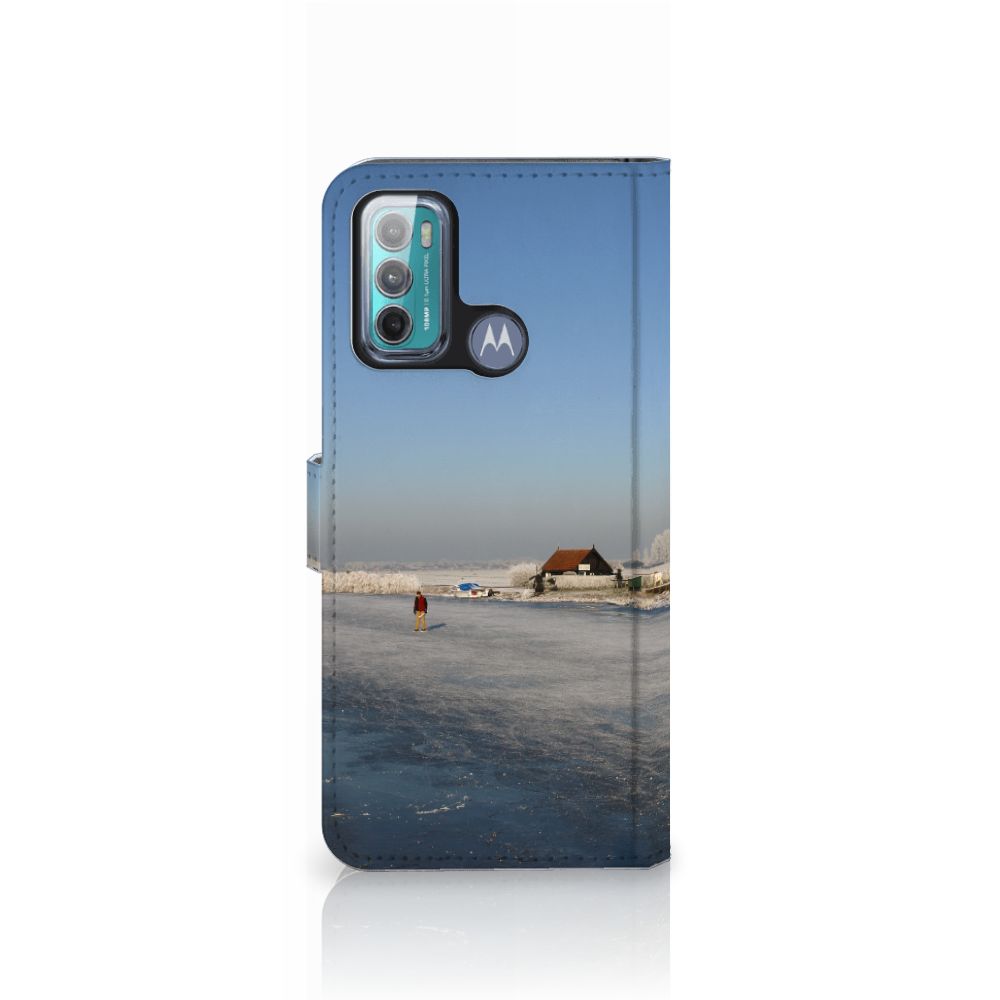 Motorola Moto G60 Flip Cover Schaatsers