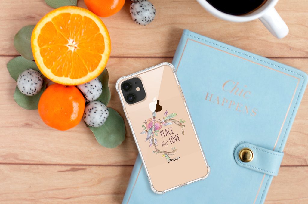 Apple iPhone 11 Stevig Bumper Hoesje Boho Text