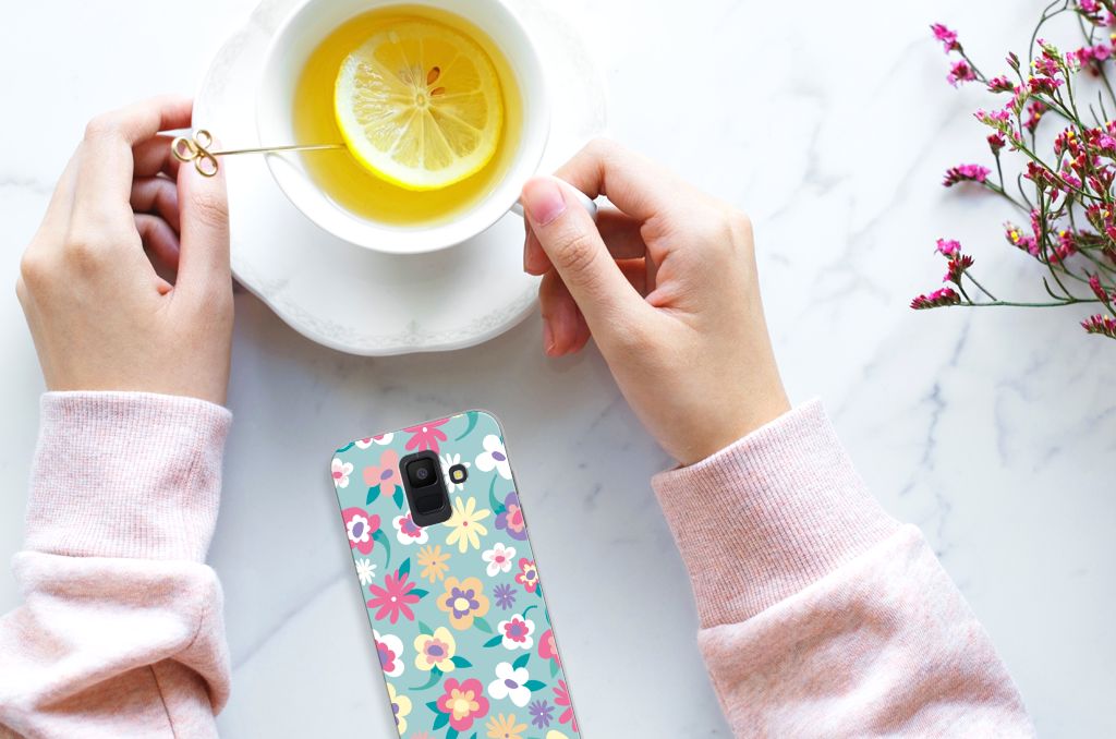 Samsung Galaxy A6 (2018) TPU Case Flower Power