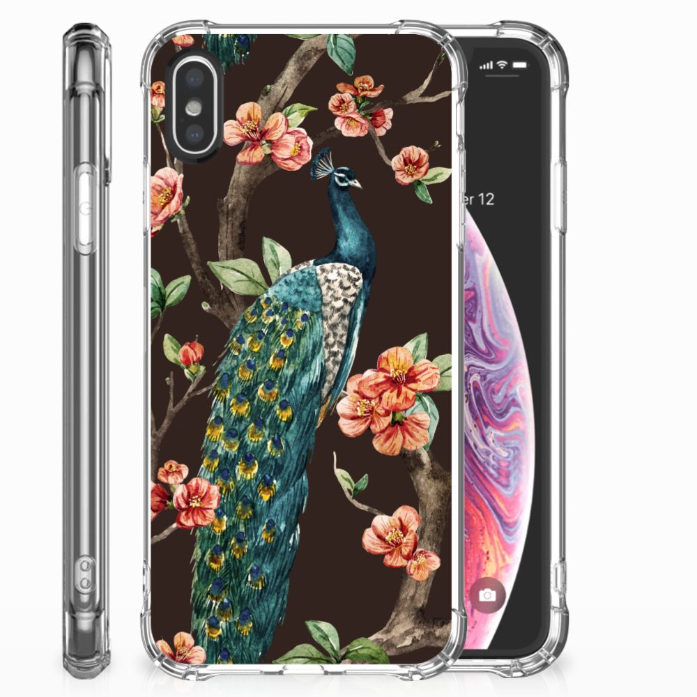 Apple iPhone X | Xs Case Anti-shock Pauw met Bloemen