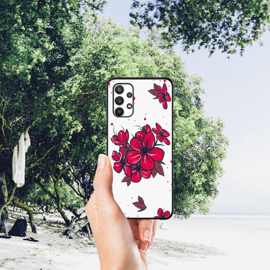 Samsung Galaxy A32 5G Bloemen Hoesje Blossom Red B2C Telecom