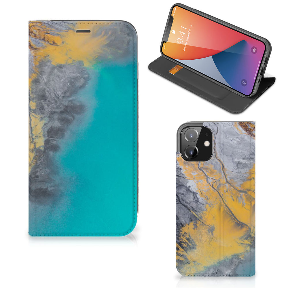 iPhone 12 | iPhone 12 Pro Standcase Marble Blue Gold