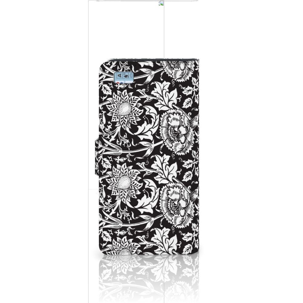 Huawei Ascend P8 Lite Hoesje Black Flowers