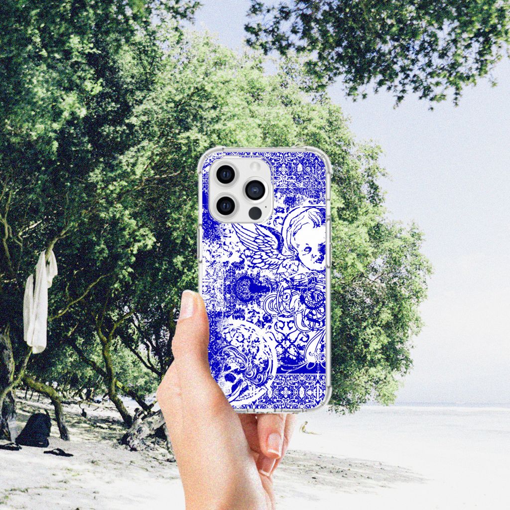 Extreme Case iPhone 13 Pro Max Angel Skull Blauw - B2C Telecom