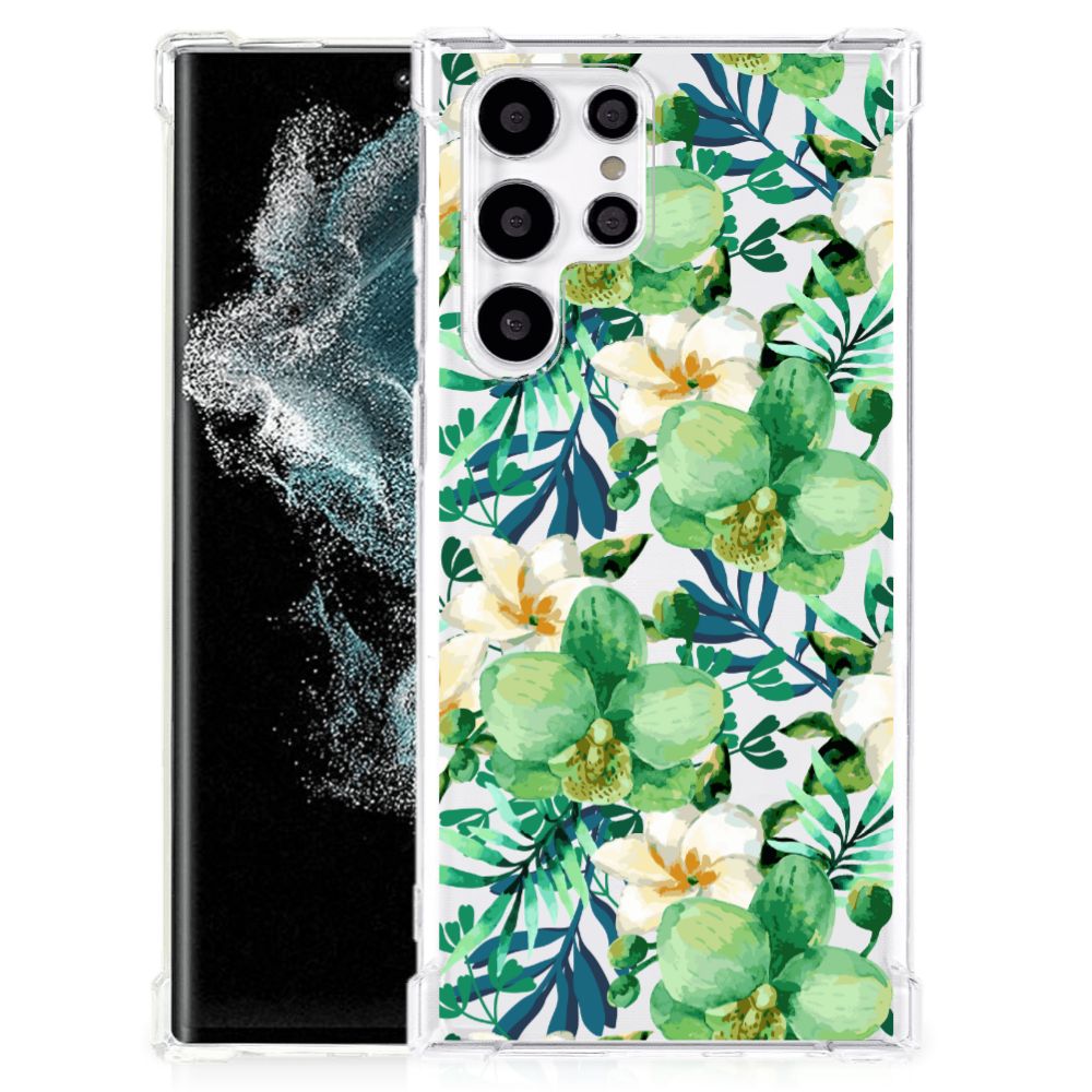 Samsung Galaxy S22 Ultra Case Orchidee Groen B2C Telecom