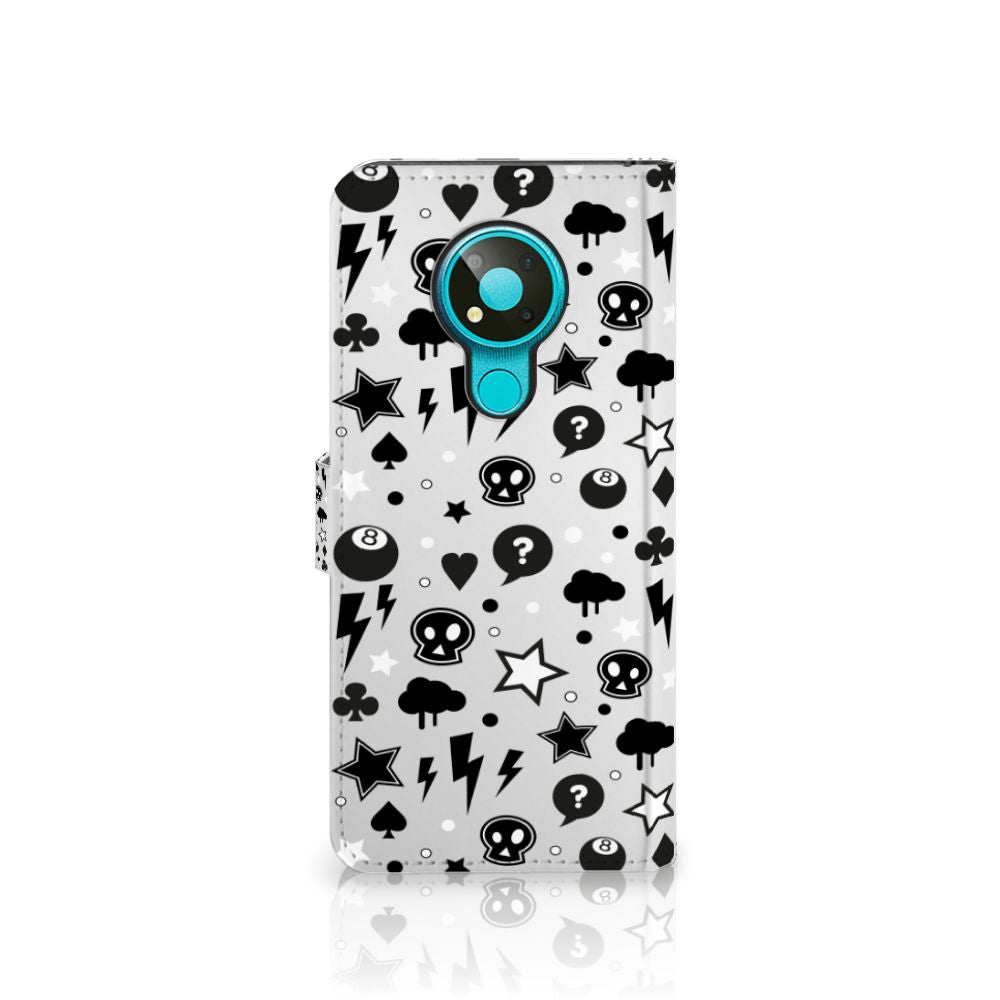 Telefoonhoesje met Naam Nokia 3.4 Silver Punk